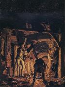 Joseph wright of derby An Iron Forge Viewed from Without painting